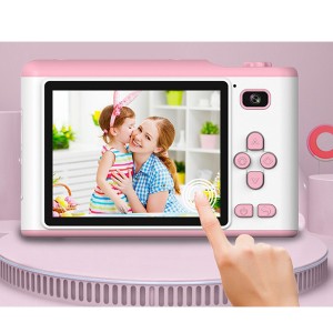 Wholesale children’s camera can take pictures and video 2.8 inch touch screen front and rear dual 800W pixel simulation mini SLR