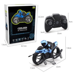 Cheap land and air amphibious remote control motorcycle quadcopter deformed electric flying motorcycle remote control toy