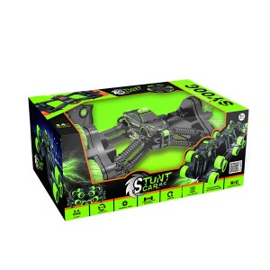 2020 hot style 2.4GHz flexible radio control car rc stunt car with six wheels, Tumbling stunt car