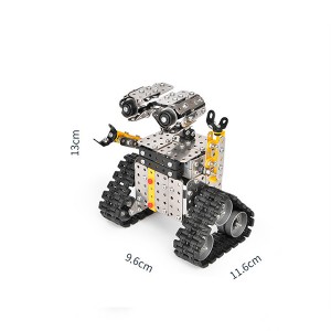 2020 Assembly toy children puzzle boy intelligence robot assembly metal wall-e robot remote assembly model