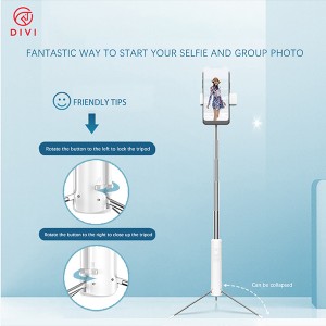 New A19 Mobile Phone Selfie Stick Tripod Multifunction Bluetooth Remote Control Universal Live Lazy Stand Fill Light