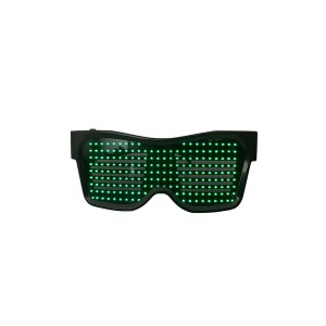 Hot sale multi color DIY message flashing eyeglasses, Rechargeable rave party LED Bluetooth Glasses for dancing