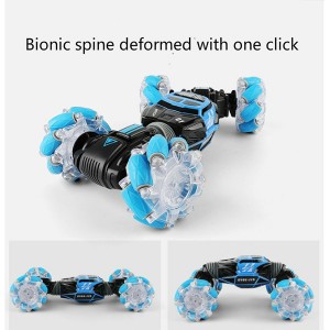 Explosion gesture gesture remote control twisting car light music transforming car high speed double climbing car children toys