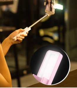 Bluetooth selfie stick mini integrated with fill light, portable night shot