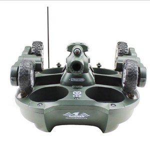 Hot sale amphibious remote control tank ship, 2020 new Four-wheel drive remote control charging launch car toy