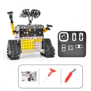 2020 Assembly toy children puzzle boy intelligence robot assembly metal wall-e robot remote assembly model