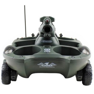 Hot sale amphibious remote control tank ship, 2020 new Four-wheel drive remote control charging launch car toy