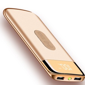 Ultra-thin liquid crystal display polymer power bank 20000 mAh large-capacity power bank supports custom logo